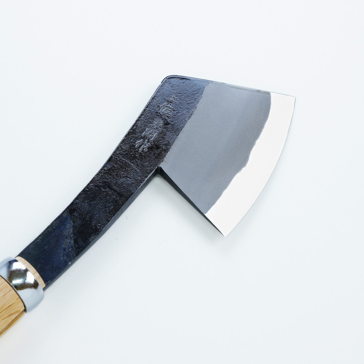 HONMAMON Cow Hoof Cutting Hatchet (Japanese Style) with Wooden Handle Blade 100mm(3.9inch), Blade Edge : Shirogami Steel No. 2