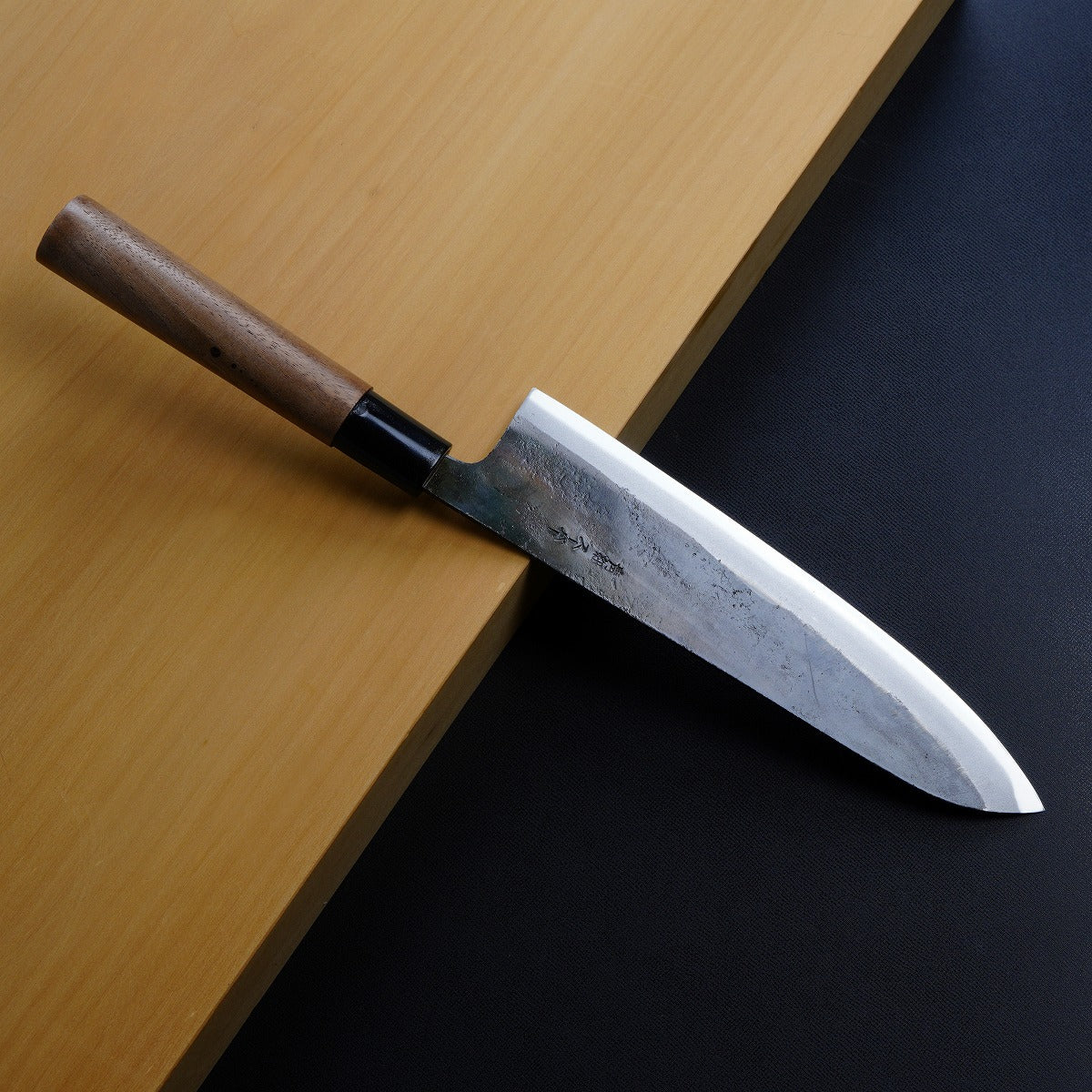 HONMAMON KIYOKANE Chef's Knife 210mm, Aogami Super Steel, Kurouchi Double Bevel Japanese Gyuto