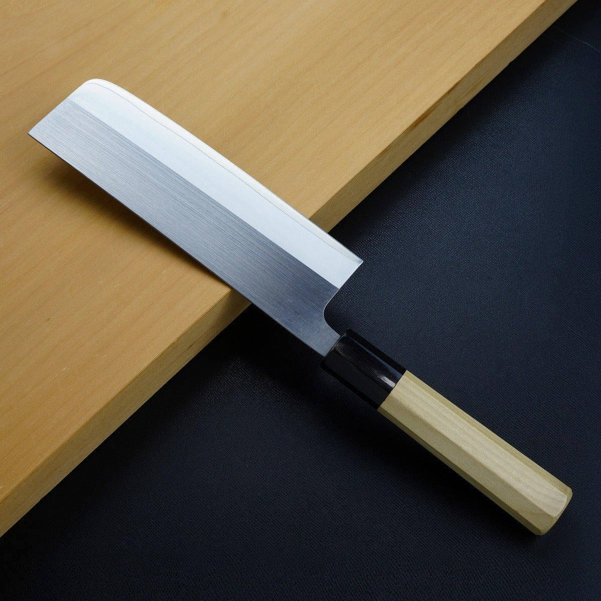 "HONMAMON"  Nakiri (Vegetable Knife) R2 Steel with Buffalo Octagon Handle, 165mm