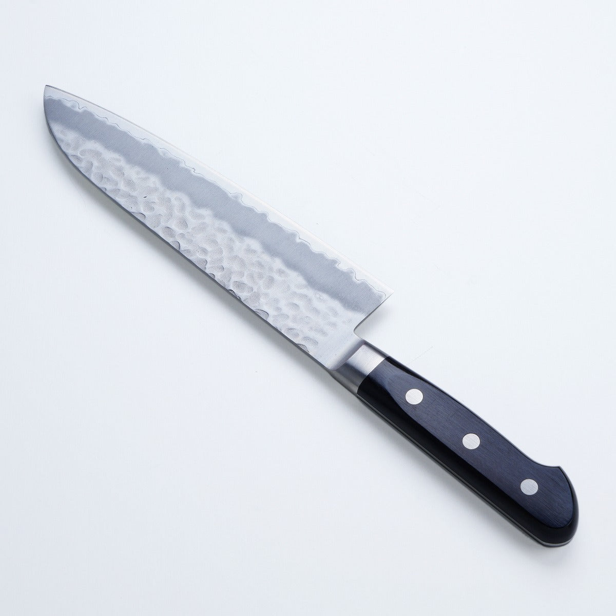 <青馬> 三德刀 (多用途廚刀) 超青紙鋼, 鎚目模樣, 180mm