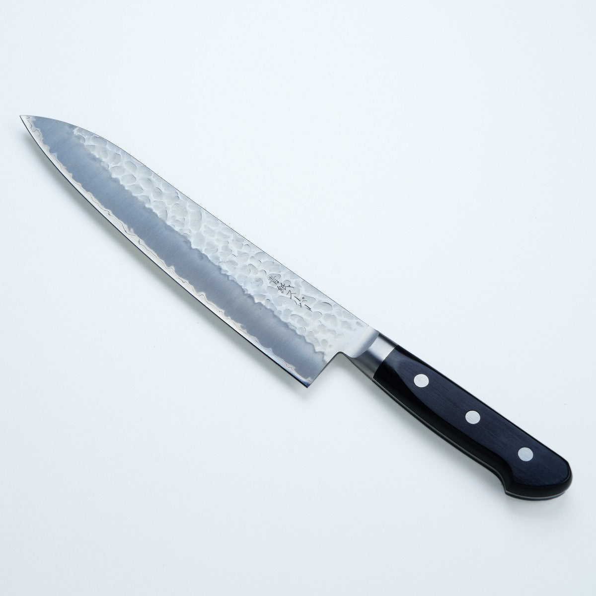 "AO-UMA" Gyuto (Chef's Knife) Aogami Super Steel, Hammered Pattern, 210mm
