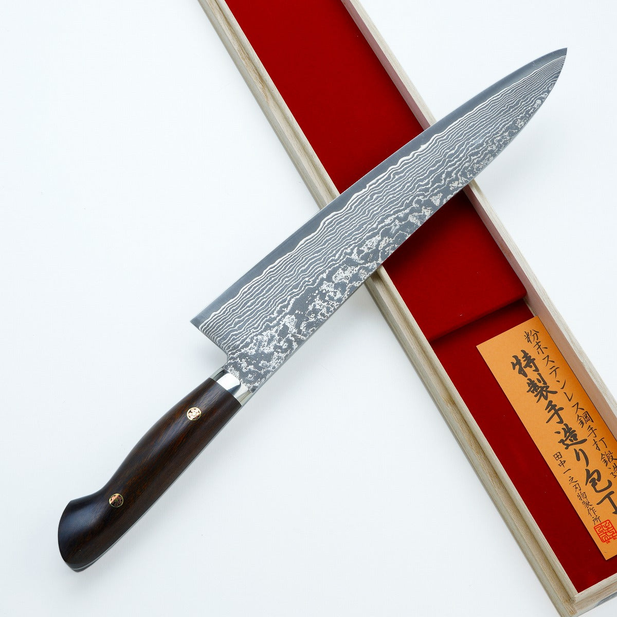 "HONMAMON" Gyuto (Chef's Knife) Premium R2 Damascus with Beautiful Ironwood Handle, 270mm