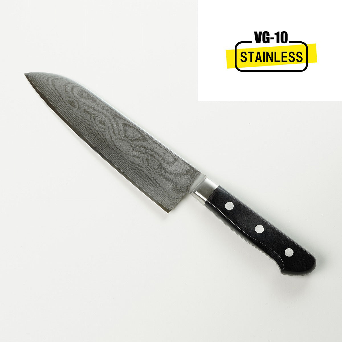 Santoku (Multi-Purpose Knife) VG10 Damascus, 180mm