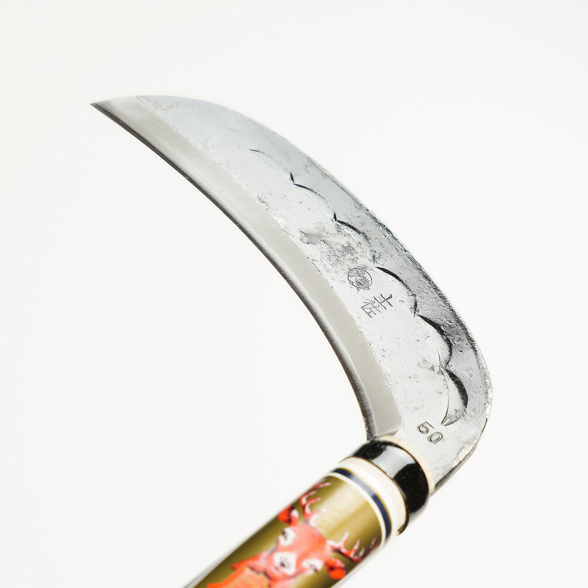 'OJIKA' Thick Blade Sickle, Blade Edge : Aogami Steel, Double Bevel, 165mm～180mm