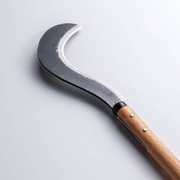 HONMAMON "OJIKA" Scythe Long Handle Double-Bevel Aogami Steel brush-cutting sickle 31.9inch