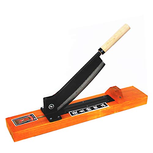 Straw cutter 300mm made of Shirogami steel, Big vegetable cutter, Japenese style
