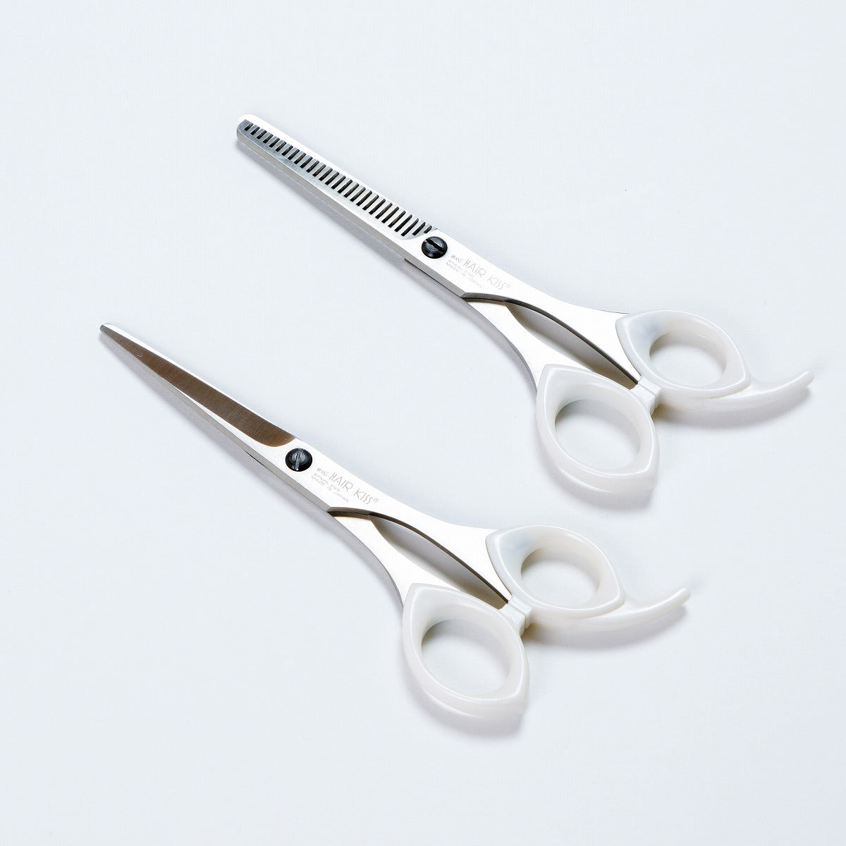 Haircut & Thinning Scissors Set "HAIR KISS" Made from Stainless Steel, For Right Hander
